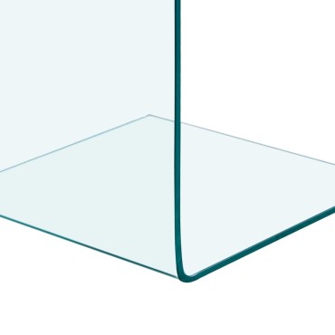 vidaXL Τραπέζι Βοηθητικό 40x40x60cm από Ψημένο Γυαλί 1 τεμ.