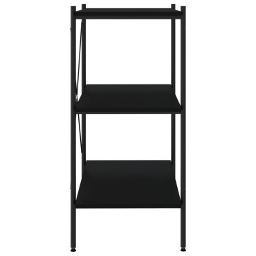 vidaXL Ραφιέρα 3 Επιπέδων Μαύρη 80x40x92cm 1 τεμ.