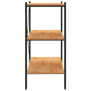 vidaXL Ραφιέρα 3 Επιπέδων Μαύρη και Δρυς 80x40x92cm 1 τεμ.