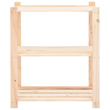 vidaXL Ραφιέρα 3 Επιπέδων 150 κ. 80x38x90cm από Μασίφ Ξύλο Πεύκου 1 τεμ.