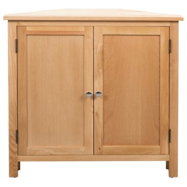vidaXL Ντουλάπι Γωνιακό 80x33,5x78cm από Μασίφ Ξύλο Δρυός 1 τεμ.