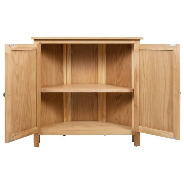 vidaXL Ντουλάπι Γωνιακό 80x33,5x78cm από Μασίφ Ξύλο Δρυός 1 τεμ.