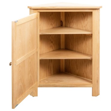 vidaXL Ντουλάπι Γωνιακό 59x45x80cm από Μασίφ Ξύλο Δρυός 1 τεμ.