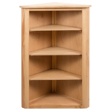 vidaXL Ραφιέρα Γωνιακή 59x36x100cm από Μασίφ Ξύλο Δρυός 1 τεμ.