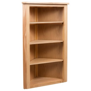 vidaXL Ραφιέρα Γωνιακή 59x36x100cm από Μασίφ Ξύλο Δρυός 1 τεμ.