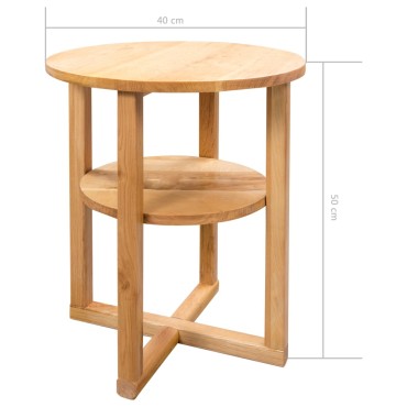 vidaXL Τραπεζάκι Βοηθητικό 40x50cm από Μασίφ Ξύλο Δρυός 1 τεμ.