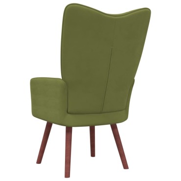 vidaXL Πολυθρόνα Relax Ανοιχτό Πράσινο Βελούδινη 61,5x69x95,5cm 1 τεμ.