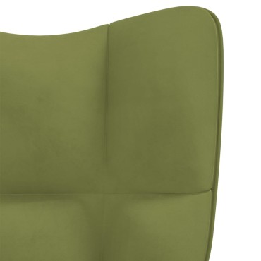 vidaXL Πολυθρόνα Relax Ανοιχτό Πράσινο Βελούδινη 61,5x69x95,5cm 1 τεμ.
