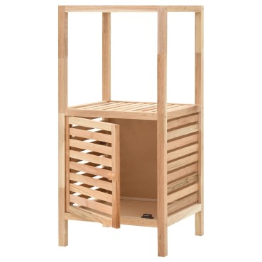 vidaXL Ραφιέρα Μπάνιου 39,5x35,5x86cm από Μασίφ Ξύλο Καρυδιάς 1 τεμ.
