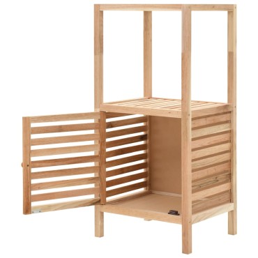 vidaXL Ραφιέρα Μπάνιου 39,5x35,5x86cm από Μασίφ Ξύλο Καρυδιάς 1 τεμ.