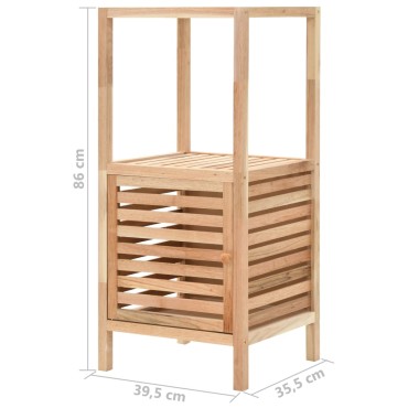 vidaXL Ραφιέρα Μπάνιου 39,5x35,5x86cm από Μασίφ Ξύλο Καρυδιάς 1 τεμ.