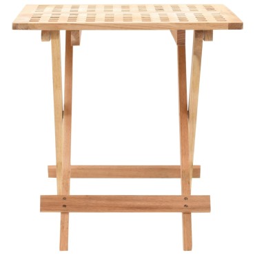 vidaXL Τραπέζι Βοηθητικό Πτυσσόμενο 50x50x49cm Μασίφ Ξύλο Καρυδιάς 1 τεμ.