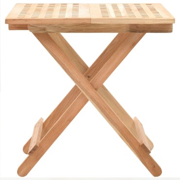 vidaXL Τραπέζι Βοηθητικό Πτυσσόμενο 50x50x49cm Μασίφ Ξύλο Καρυδιάς 1 τεμ.