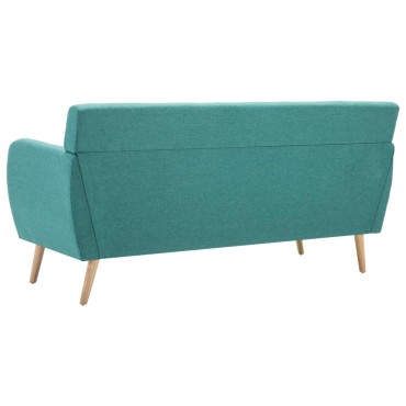 vidaXL Καναπές Τριθέσιος Πράσινος 172x70x82cm Υφασμάτινη Ταπετσαρία 1 τεμ.
