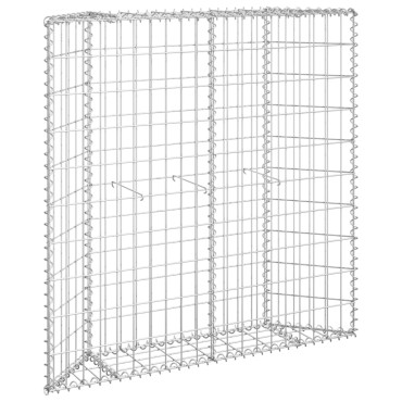 vidaXL Συρματοκιβώτιο-Γλάστρα Υπ. Τραπέζιο 100x20x100 εκ Γαλβ. Χάλυβας