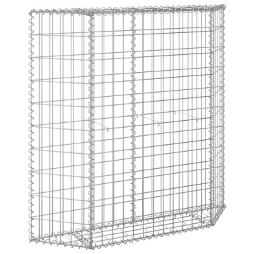 vidaXL Συρματοκιβώτιο-Γλάστρα Υπ. Τραπέζιο 100x20x100 εκ Γαλβ. Χάλυβας