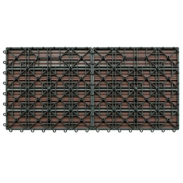 vidaXL Πλακάκια Deck 6 τεμ. Καφέ 60 x 30 εκ. 1,08 μ² από WPC