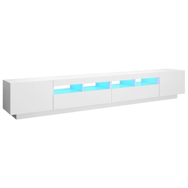 vidaXL Έπιπλο Τηλεόρασης με LED Λευκό 260x35x40cm