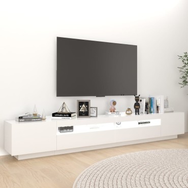 vidaXL Έπιπλο Τηλεόρασης με LED Λευκό 260x35x40cm
