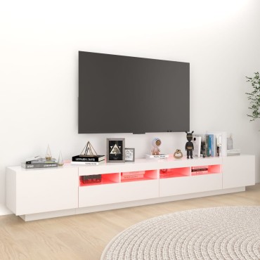 vidaXL Έπιπλο Τηλεόρασης με LED Λευκό 260x35x40cm