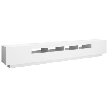 vidaXL Έπιπλο Τηλεόρασης με LED Λευκό 260x35x40cm