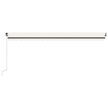 vidaXL Τέντα Αυτόματη με LED & Αισθητήρα Ανέμου Κρεμ 500x350 εκ.