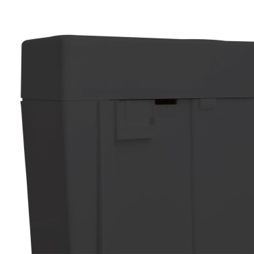 vidaXL Καζανάκι με Είσοδο Νερού από Κάτω Μαύρο 3/6 Λίτρων