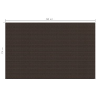 vidaXL Χαλί Σκηνής Καφέ 250 x 400 εκ.