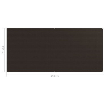 vidaXL Χαλί Σκηνής Καφέ 250 x 550 εκ.