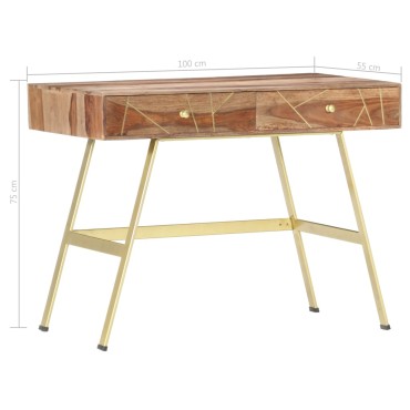 vidaXL Σεκρετέρ με Συρτάρια 100x55x75cm από Μασίφ Ξύλο Ακακίας 1 τεμ.