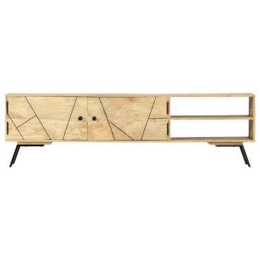 vidaXL Έπιπλο Τηλεόρασης 140x30x40cm από Μασίφ Ξύλο Μάνγκο