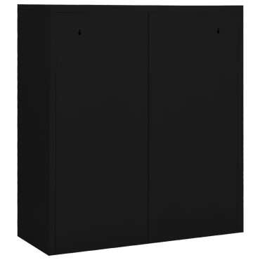 vidaXL Ντουλάπα Γραφείου Μαύρη 90x40x102cm Ατσάλινη 1 τεμ.