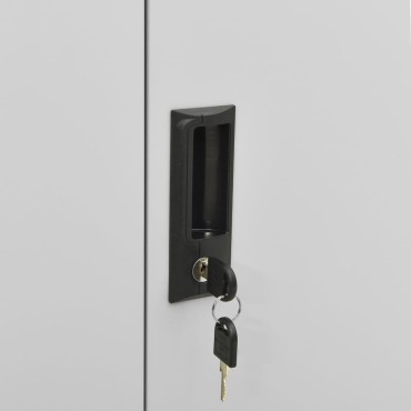 vidaXL Ντουλάπα Γραφείου Ανοιχτό Γκρι 90x40x102cm Ατσάλινη 1 τεμ.