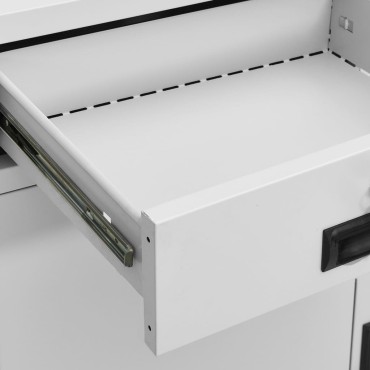 vidaXL Ντουλάπα Γραφείου Ανοιχτό Γκρι 90x40x102cm Ατσάλινη 1 τεμ.