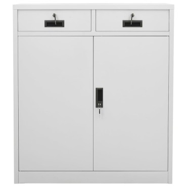vidaXL Ντουλάπα Γραφείου Ανοιχτό Γκρι 90x40x102cm Ατσάλινη 1 τεμ.