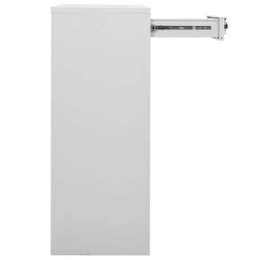vidaXL Ντουλάπα Γραφείου Ανοιχτό Γκρι 90x40x102cm Ατσάλινη 1 τεμ.