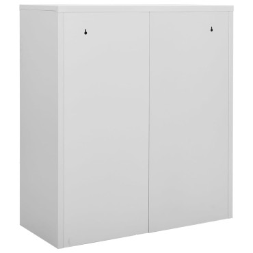 vidaXL Ντουλάπα Γραφείου Ανοιχτό Γκρι 90x40x102cm Ατσάλινη 1 τεμ.