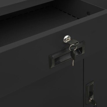 vidaXL Ντουλάπα Γραφείου Ανθρακί 90x40x102cm Ατσάλινη 1 τεμ.