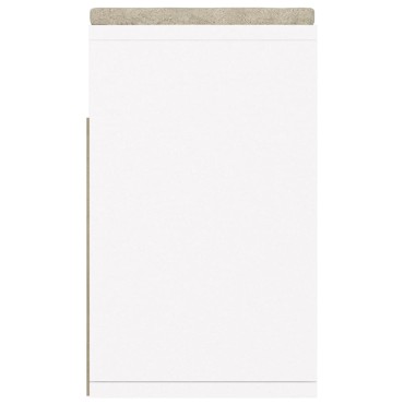 vidaXL Παπουτσοθήκη Λευκή 104x30x49cm Επεξ. Ξύλο με Μαξιλάρι