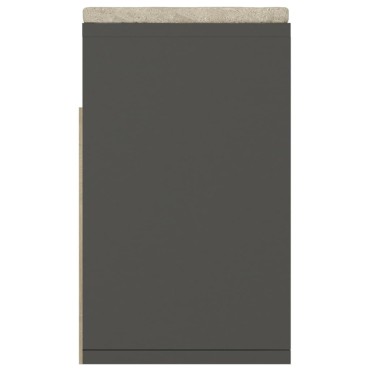 vidaXL Παπουτσοθήκη Γκρι 104x30x49cm Επεξ. Ξύλο με Μαξιλάρι