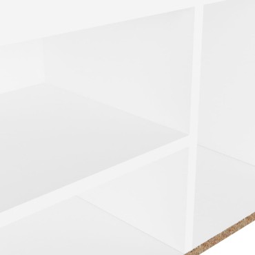 vidaXL Παπουτσοθήκη Λευκή 80x30x47cm Επεξ. Ξύλο με Μαξιλάρι