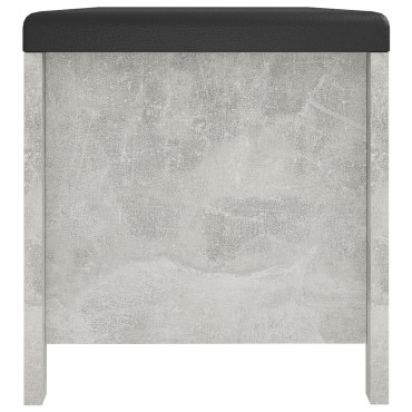 vidaXL Κουτί Αποθήκευσης Γκρι Σκ. 105x40x45cm Επεξ. Ξύλο με Μαξιλάρι 1 τεμ.