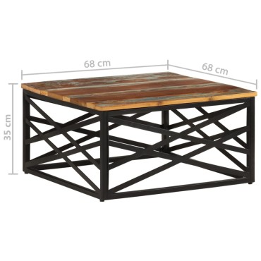 vidaXL Τραπεζάκι Σαλονιού 68x68x35cm από Ανακυκλωμένο Ξύλο 1 τεμ.
