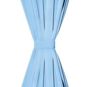 vidaXL Κουρτίνες με Θηλιές 2 τεμ. Τιρκουάζ 140x225cm από Microsatin