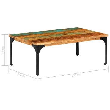 vidaXL Τραπεζάκι Σαλονιού 100x60x35cm από Μασίφ Ανακυκλωμένο Ξύλο 1 τεμ.