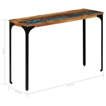 vidaXL Τραπέζι Κονσόλα 120x35x76cm από Μασίφ Ανακυκλωμένο Ξύλο 1 τεμ.