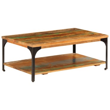 vidaXL Τραπεζάκι Σαλονιού με Ράφι 100x60x35cm Ανακυκλωμένο Ξύλο 1 τεμ.