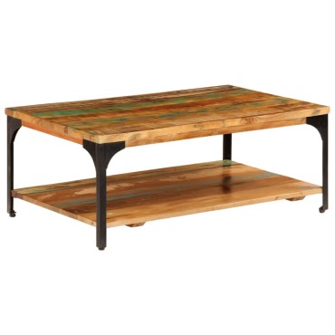 vidaXL Τραπεζάκι Σαλονιού με Ράφι 100x60x35cm Ανακυκλωμένο Ξύλο 1 τεμ.