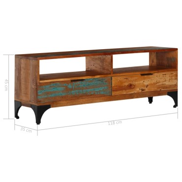 vidaXL Έπιπλο Τηλεόρασης 118x35x45cm από Μασίφ Ανακυκλωμένο Ξύλο