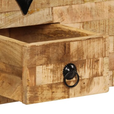 vidaXL Τραπεζάκι Σαλονιού 80x40x35cm από Μασίφ Ξύλο Μάνγκο 1 τεμ.